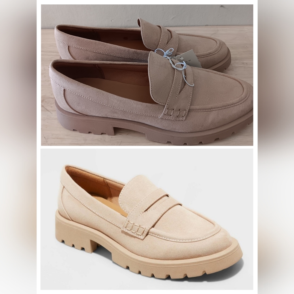 a new day Women's Tan Loafers EUC